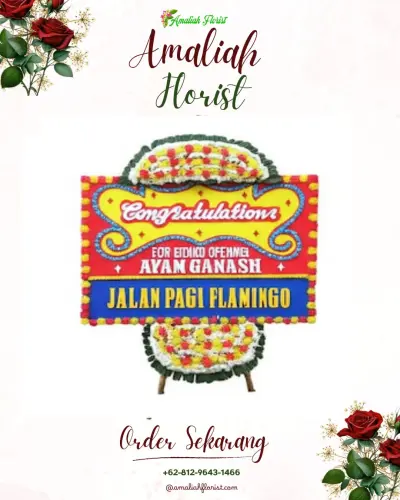 Bunga Papan Congratulation di Swasana Wedding K-link Tower